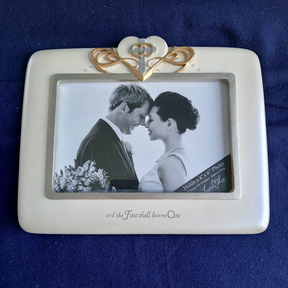 WEDDING PICTURE FRAME AND THE TWO SHALL BECOME ONE